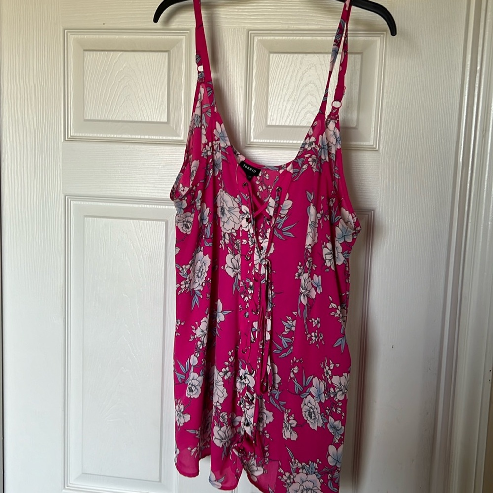 Fun flirty tie up tank